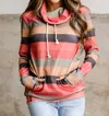 Ampersand Ave Cowlneck Sweatshirt In Happy To Be Here In Multi