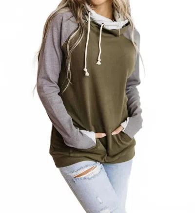 Ampersand Ave Doublehood Sweatshirt In All Booked In Multi