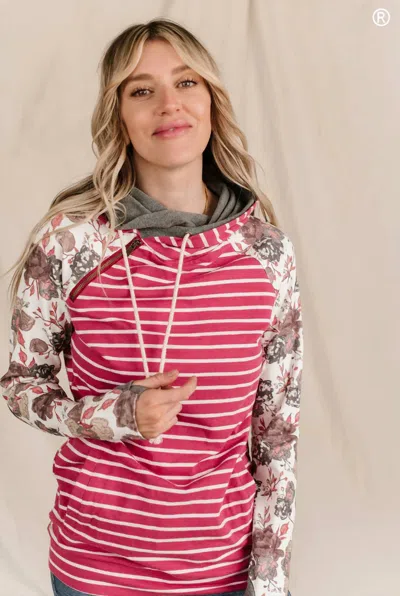 Ampersand Ave Doublehood Sweatshirt In Because Of You In Multi