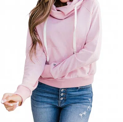 Ampersand Ave Doublehood Sweatshirt In Crossover Everything's Rosy In Pink