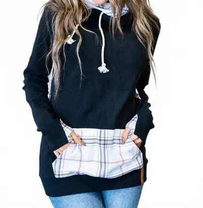 Ampersand Ave Doublehood Sweatshirt In Date Night In Black