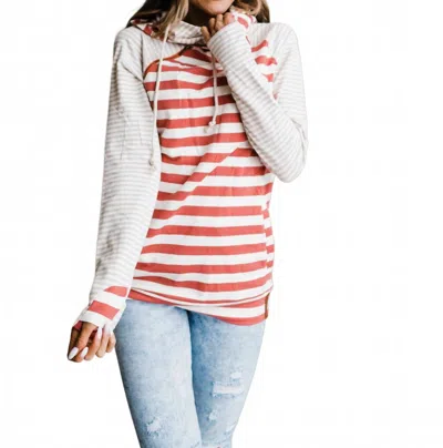 Ampersand Ave Doublehood Sweatshirt In Day To Day In Multi
