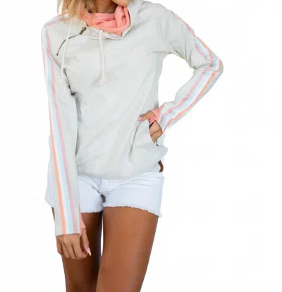 Ampersand Ave Doublehood Sweatshirt In Disco Queen In Gray