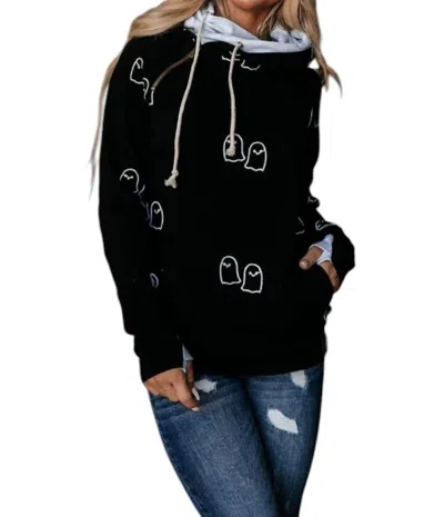 Ampersand Ave Doublehood Sweatshirt In Ghoul Friends In Multi