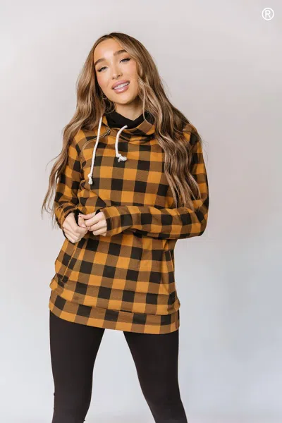 Ampersand Ave Doublehood Sweatshirt In Hold On Me In Orange