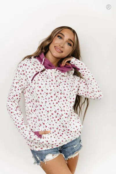 Ampersand Ave Doublehood Sweatshirt In In The Garden In Gray
