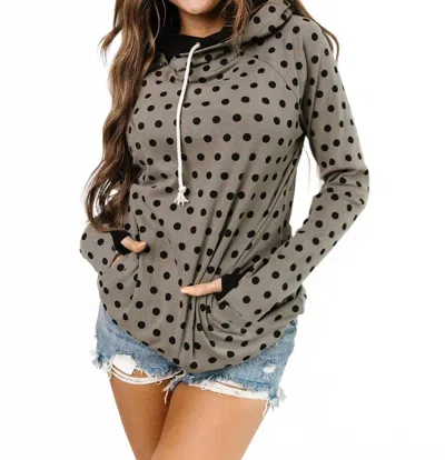 Ampersand Ave Doublehood Sweatshirt In Midnight Kiss In Gray