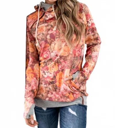 Ampersand Ave Doublehood Sweatshirt In Oopsie Daisy In Multi