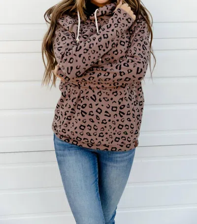 Ampersand Ave Doublehood Sweatshirt In Picture Purrfect In Multi