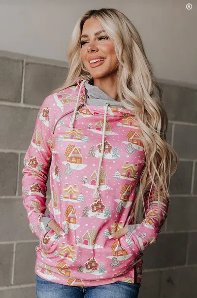 Ampersand Ave Doublehood Sweatshirt In Sugar And Spice In Multi