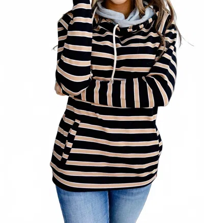 Ampersand Ave Doublehood Sweatshirt In Take A Chance In Multi