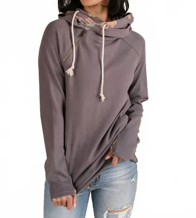 Ampersand Ave Doublehood Sweatshirt In Tickle My Fancy In Gray