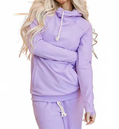 Ampersand Ave Doublehood Sweatshirt In Wisteria In Purple