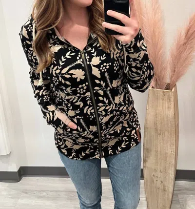 Ampersand Ave Enchanted Full Zip Sweatshirt In Black