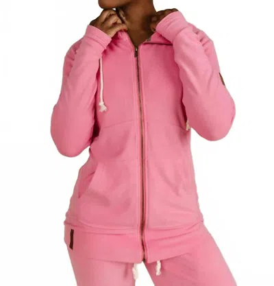 Ampersand Ave Fullzip Sweatshirt In Pink Tulip