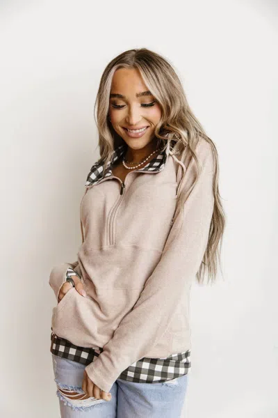 Ampersand Ave Halfzip Hoodie In Dancing Queen In Transparent