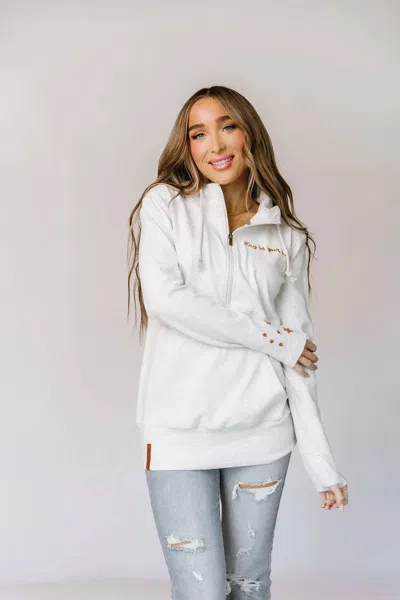 Ampersand Ave Halfzip Hoodie In In Your Magic In White