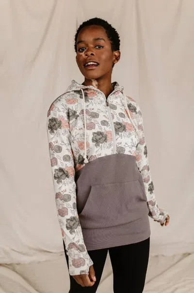 Ampersand Ave Halfzip Hoodie In No Matter What In Multi