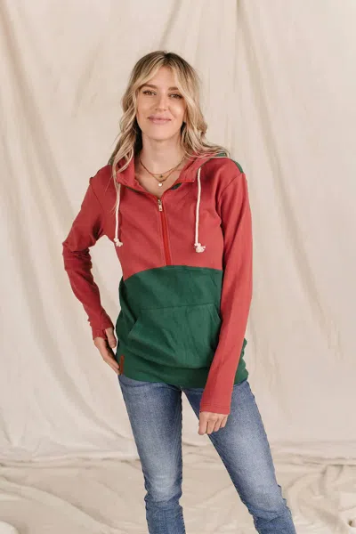 Ampersand Ave Halfzip Hoodie In Only Yesterday In Multi