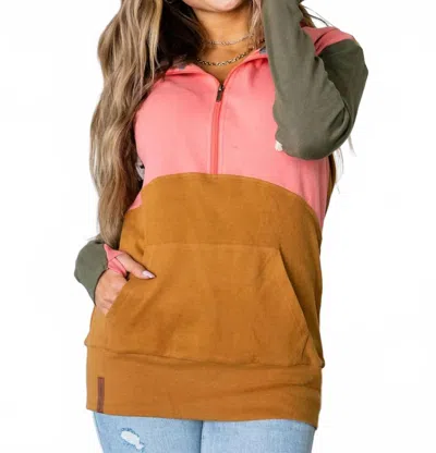 Ampersand Ave Halfzip Hoodie In Scenic Route In Multi