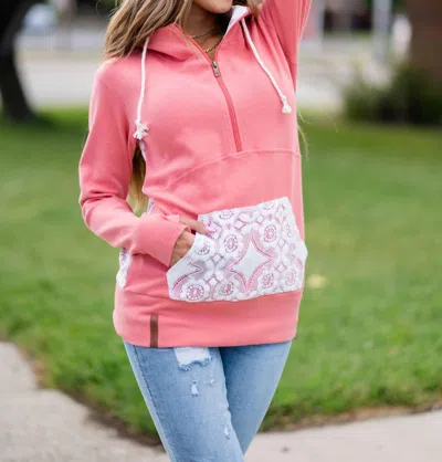 Ampersand Ave Halfzip Sweatshirt In Burning Love In Multi