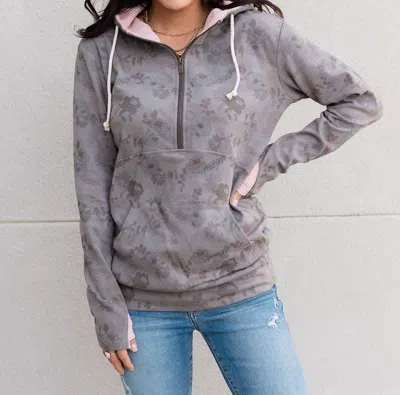 Ampersand Ave Halfzip Sweatshirt In Enchanted Florals In Multi