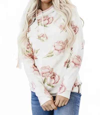 Ampersand Ave Happily Ever After Hood Sweatshirt In White In Multi