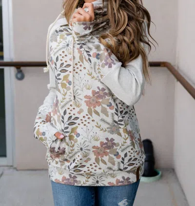 Ampersand Ave I'm Yours Double Hood Sweatshirt In Oatmeal In White