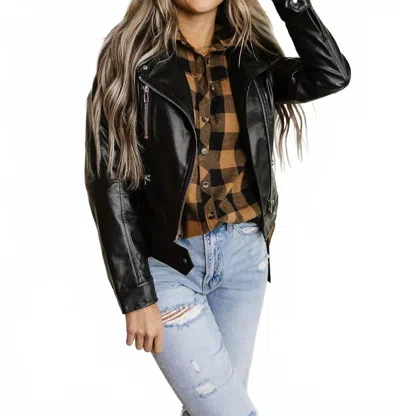 Ampersand Ave Moto Jacket In Black