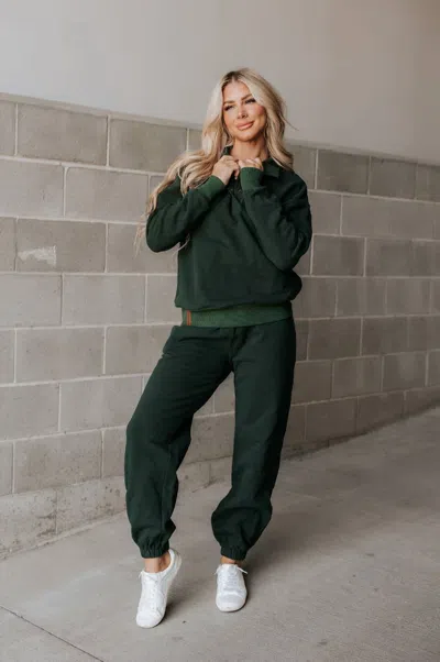 Ampersand Ave Never Better Jogger Pants In Forest Green