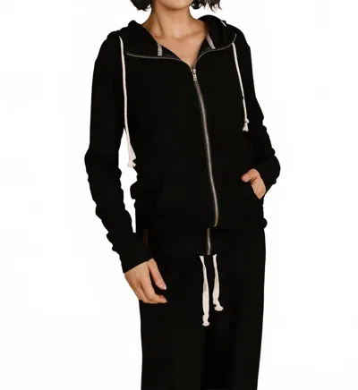 Ampersand Ave Performance Fleece Fullzip Sweatshirt In Poppy Seed In Black