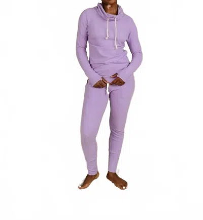 Ampersand Ave Performance Fleece Joggers In Wisteria In Purple