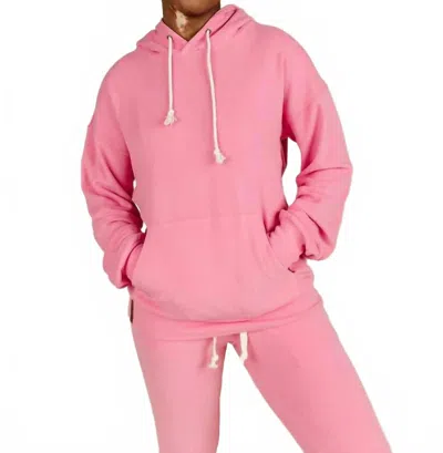 Ampersand Ave Performance Fleece University Hoodie In Pink Tulip