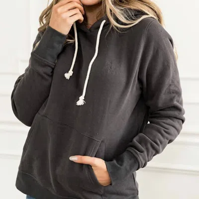 Ampersand Ave Staple Hoodie In Charcoal In Black