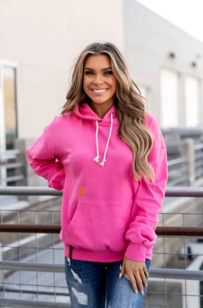 Ampersand Ave University Hoodie In Believe It Or Not In Pink
