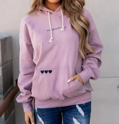 Ampersand Ave University Hoodie In Call Your Mom In Purple