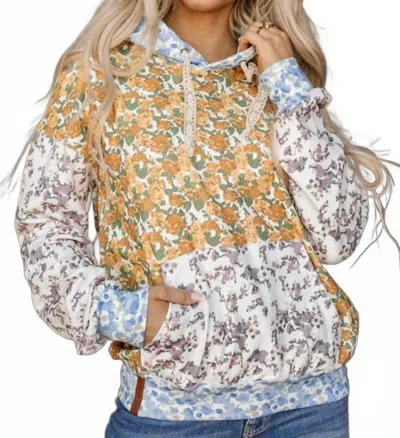 Ampersand Ave University Hoodie In Garden Variety In Multi