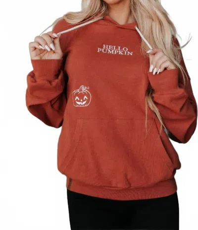 Ampersand Ave University Hoodie In Hello Pumpkin In Orange