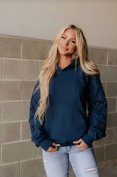 Ampersand Ave University Hoodie In Love Story Midnight Blue