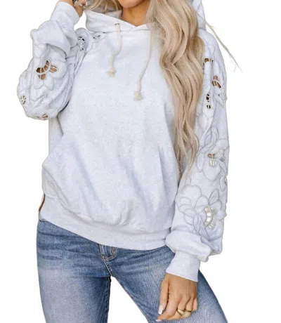 Ampersand Ave University Hoodie In Love Story In White