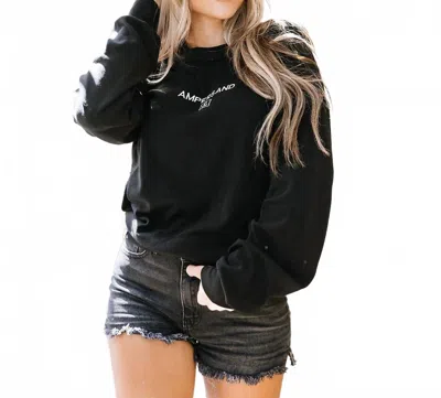 Ampersand Ave University Pullover Sweater In Classic Black