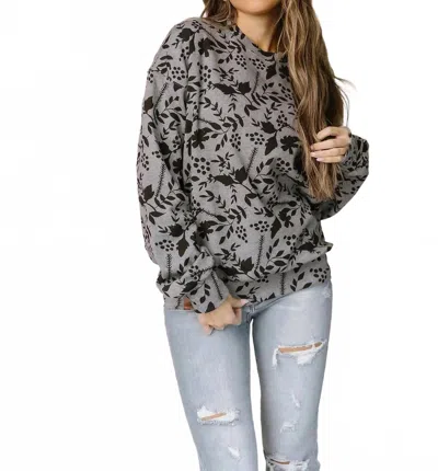 Ampersand Ave University Pullover Sweater In Fall Into Place In Gray