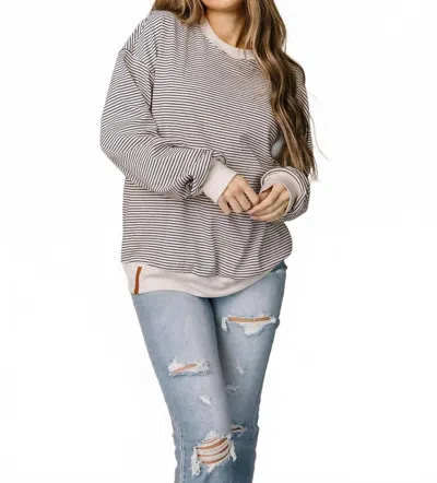 Ampersand Ave University Pullover Sweater In Kind To Yourself In Multi