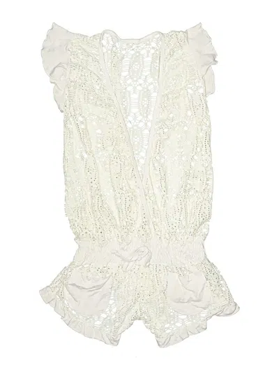 Pre-owned Ampm Swimsuit Cover Up In White