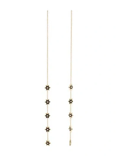 Pre-owned Amrapali 18k Diamond & Enamel Drop Earrings In Black