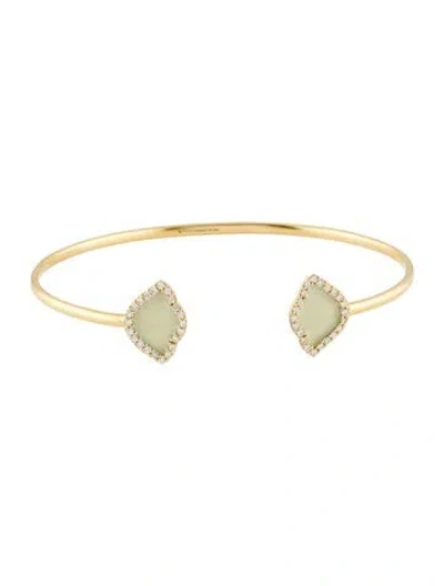 Pre-owned Amrapali 18k Diamond & Enamel Legends Cuff Bracelet, 6.5" In Multi