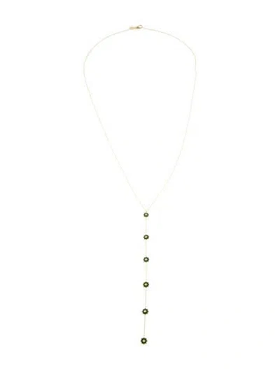 Pre-owned Amrapali 18k Diamond & Enamel Star Drop Necklace, 24" In Multi