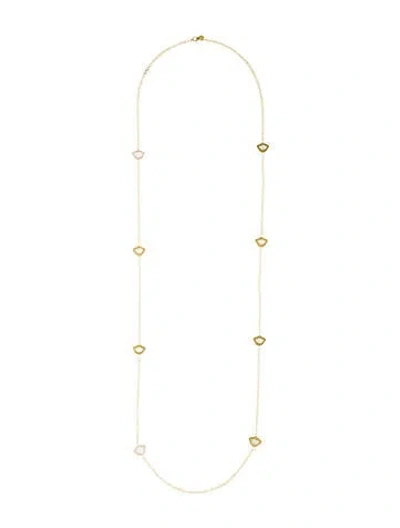 Pre-owned Amrapali 18k Diamond & Topaz Station Necklace In Multi