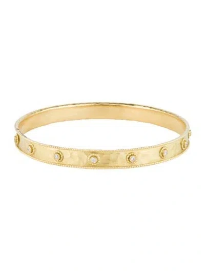 Pre-owned Amrapali 18k Diamond Bangle Bracelet, 8" In Multi