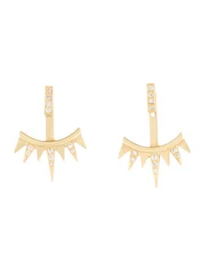 Pre-owned Amrapali 18k Diamond Ear Jacket Drop Earrings In Multi